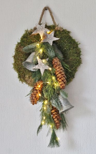 Kerstkrans met bellen